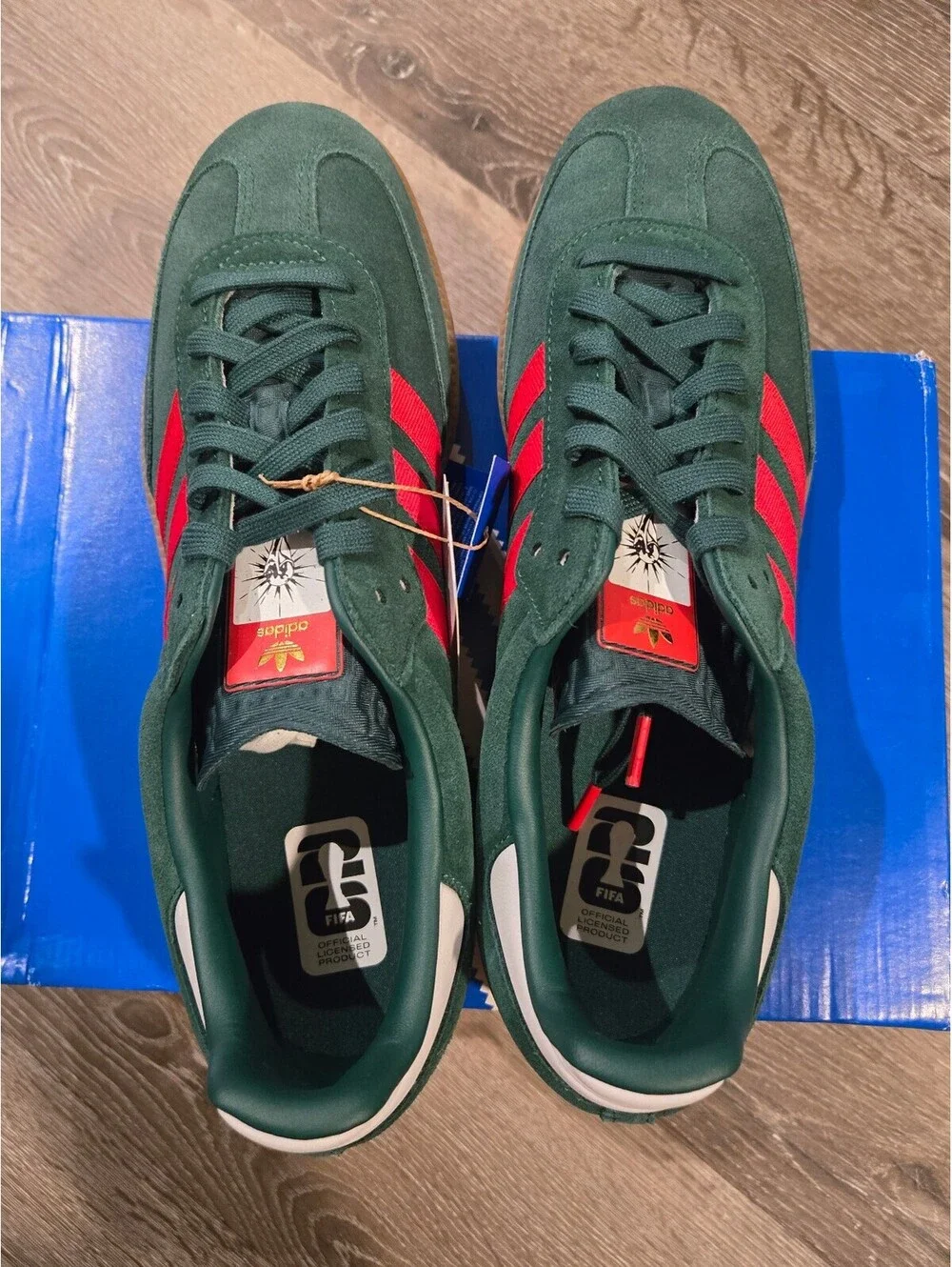 Adidas Samba OG Dark Green Better Scarlet Gum Men Size 12 IH6829 Box